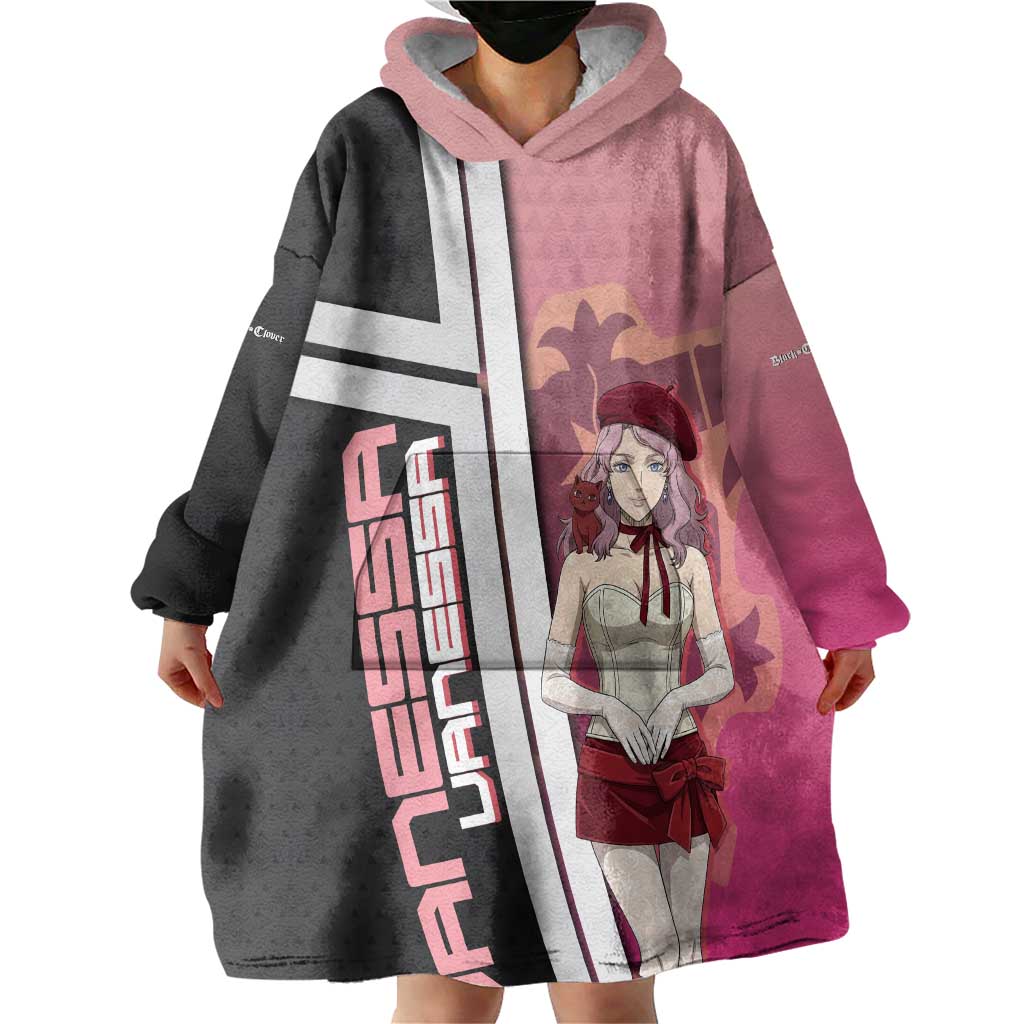 Black Clover Vanessa Enoteca Wearable Blanket Hoodie Anime Illustration Style