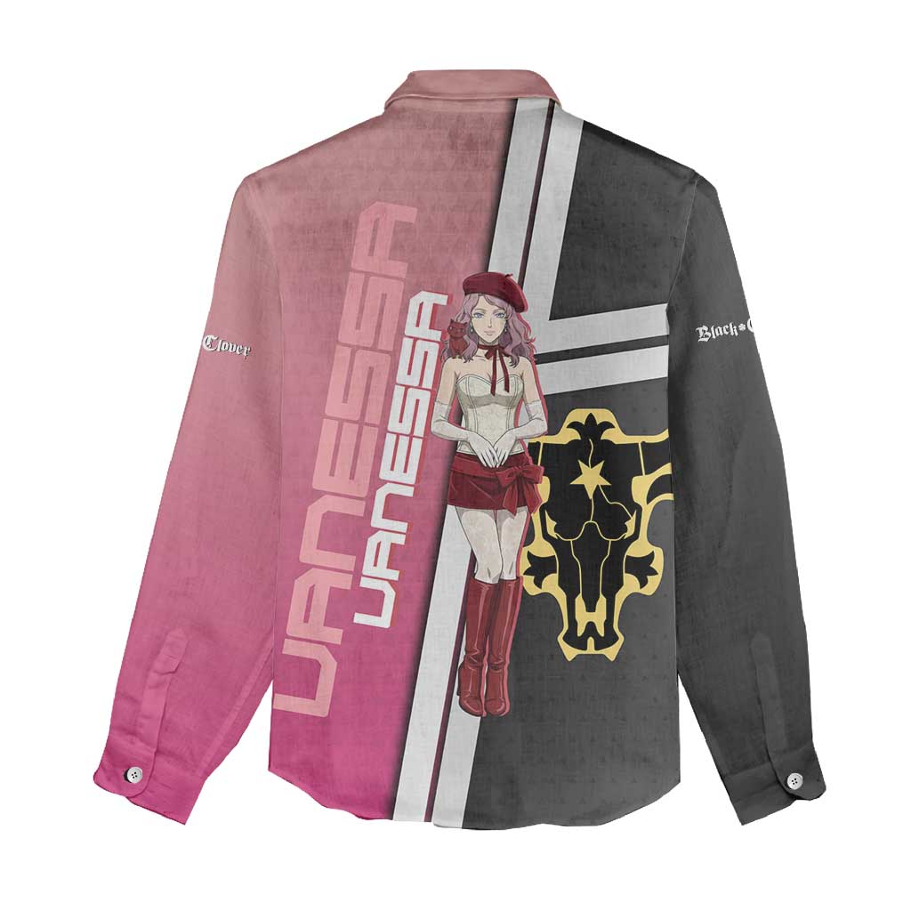 Black Clover Vanessa Enoteca Women Casual Shirt Anime Illustration Style