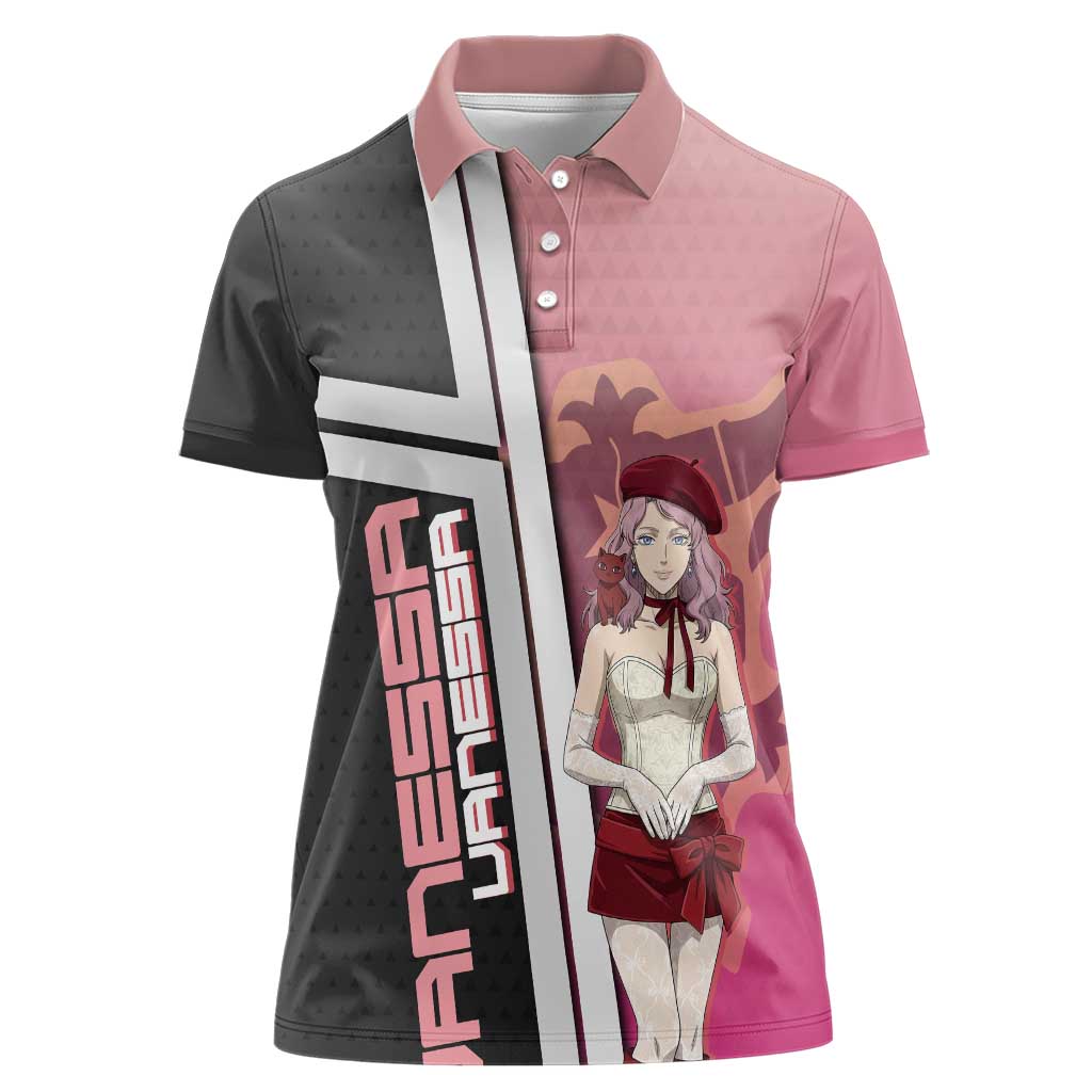 Black Clover Vanessa Enoteca Women Polo Shirt Anime Illustration Style