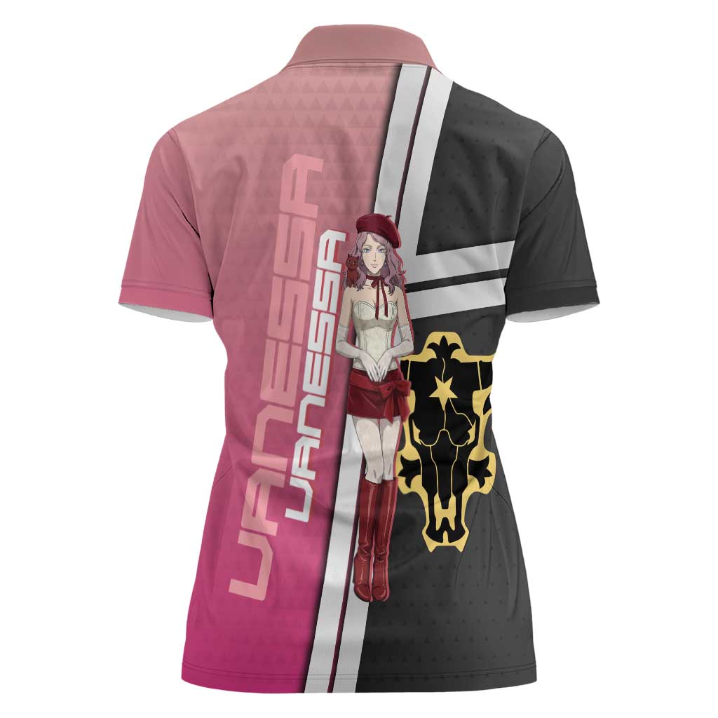 Black Clover Vanessa Enoteca Women Polo Shirt Anime Illustration Style