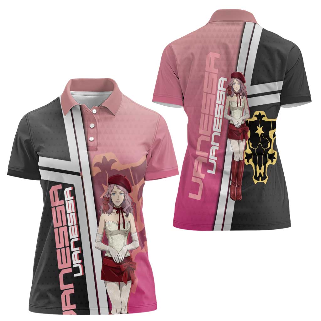 Black Clover Vanessa Enoteca Women Polo Shirt Anime Illustration Style
