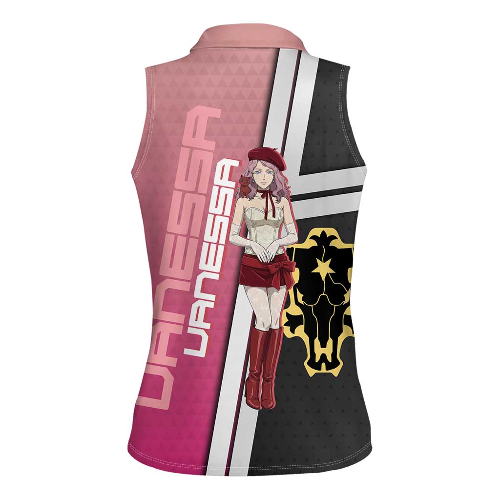 Black Clover Vanessa Enoteca Women Sleeveless Polo Shirt Anime Illustration Style
