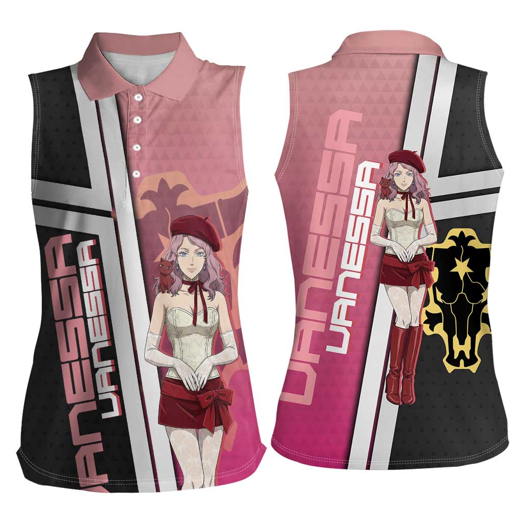 Black Clover Vanessa Enoteca Women Sleeveless Polo Shirt Anime Illustration Style