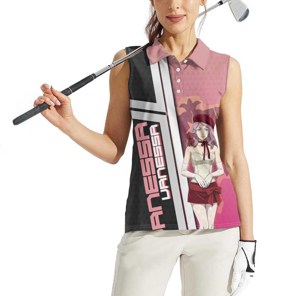 Black Clover Vanessa Enoteca Women Sleeveless Polo Shirt Anime Illustration Style
