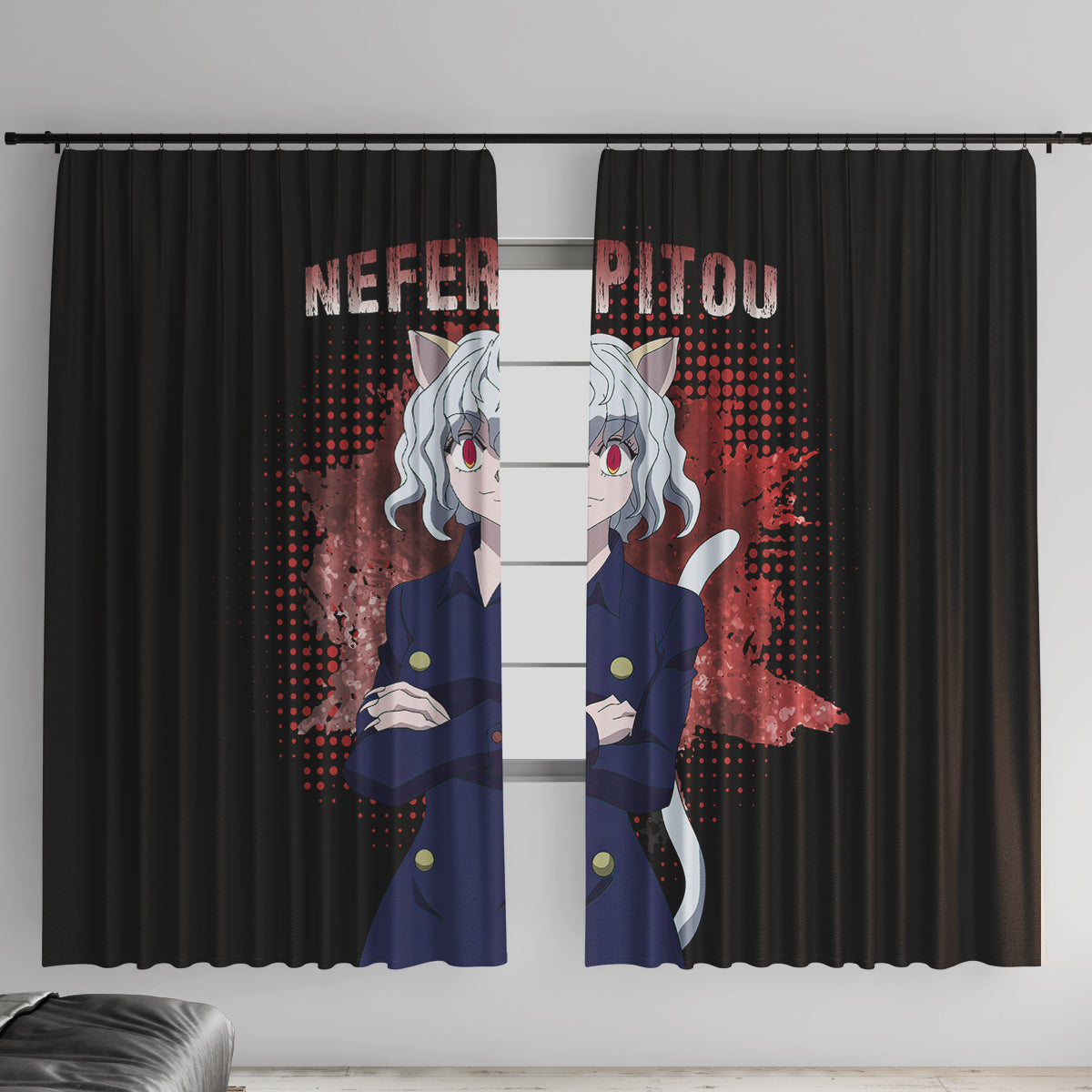 Neferpitou Hunter X Hunter Window Curtain Anime Style