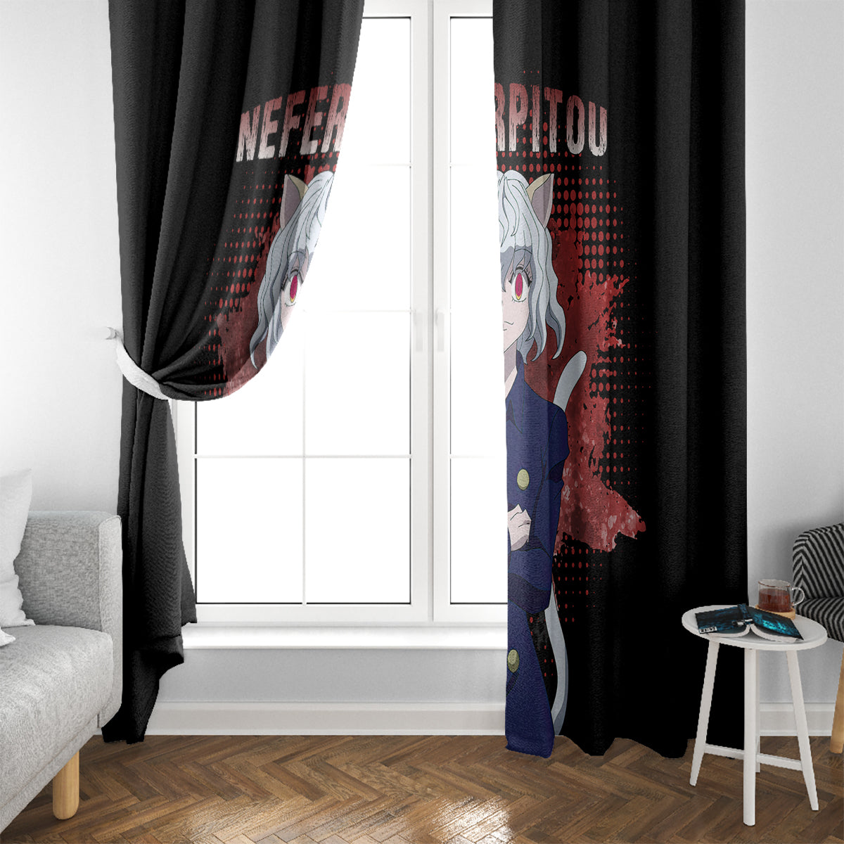 Neferpitou Hunter X Hunter Window Curtain Anime Style