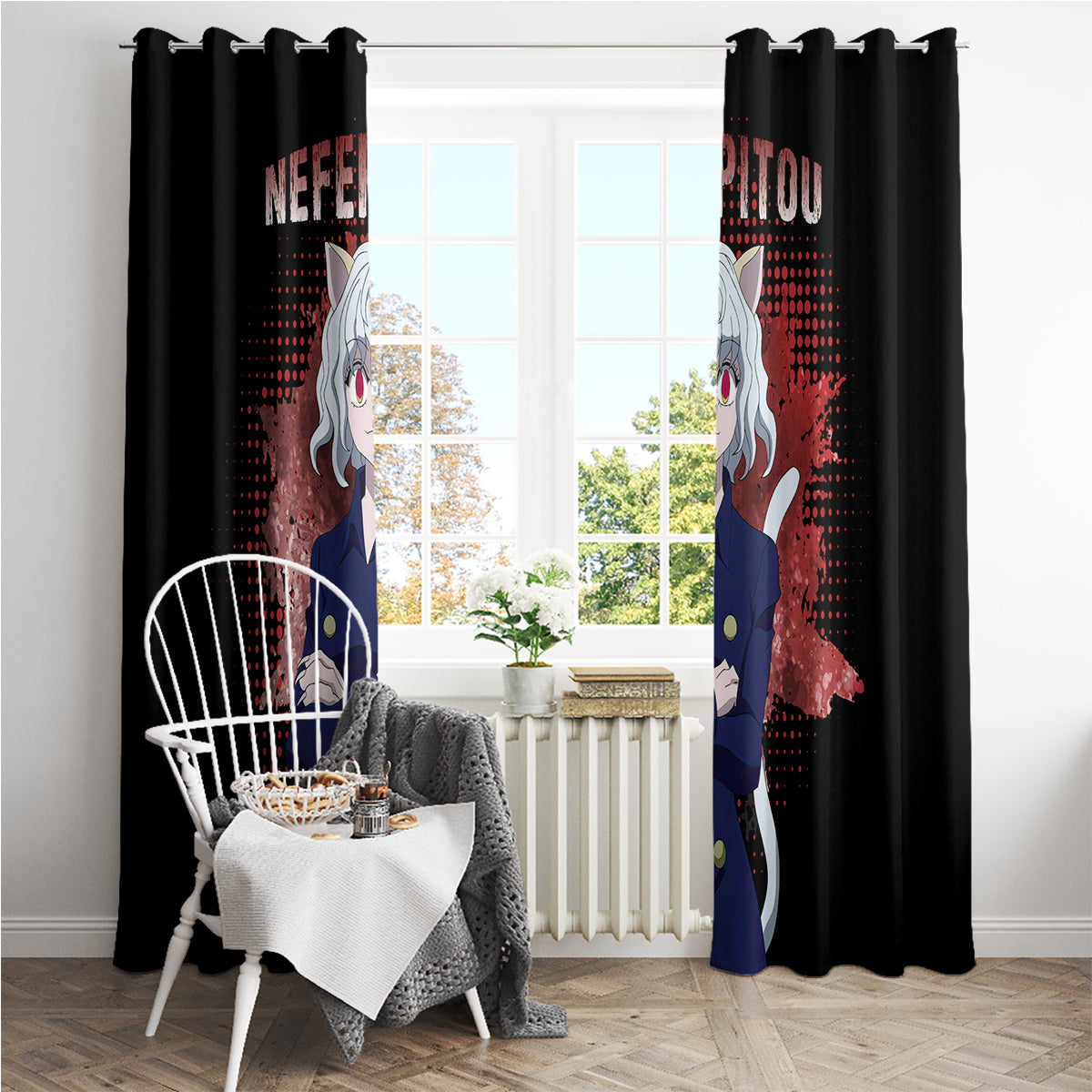 Neferpitou Hunter X Hunter Window Curtain Anime Style