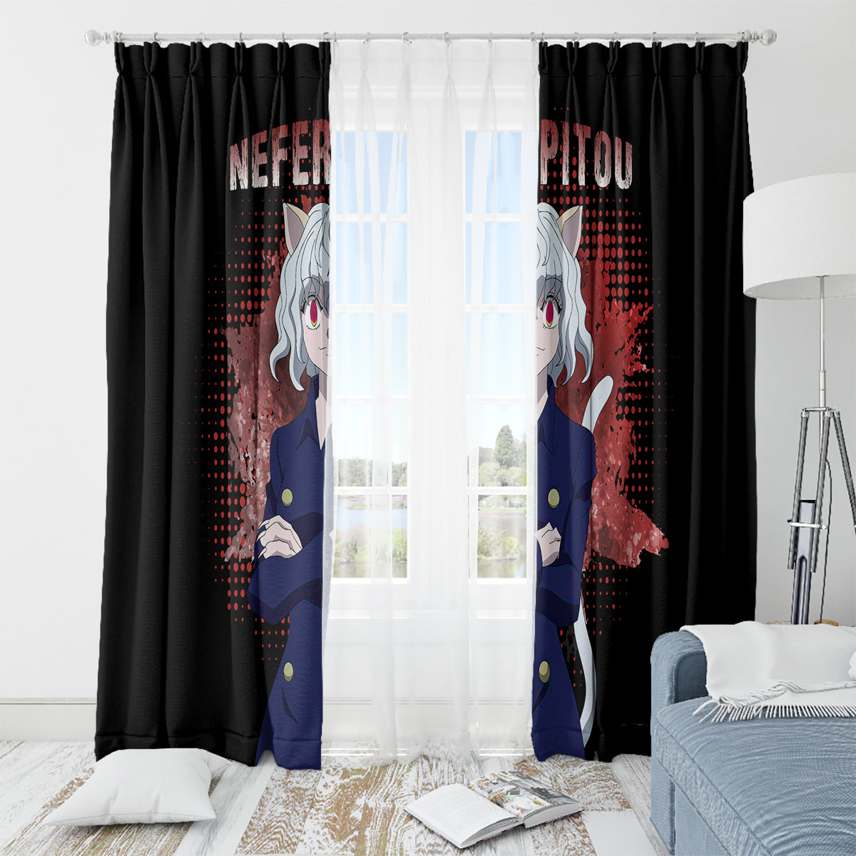 Neferpitou Hunter X Hunter Window Curtain Anime Style