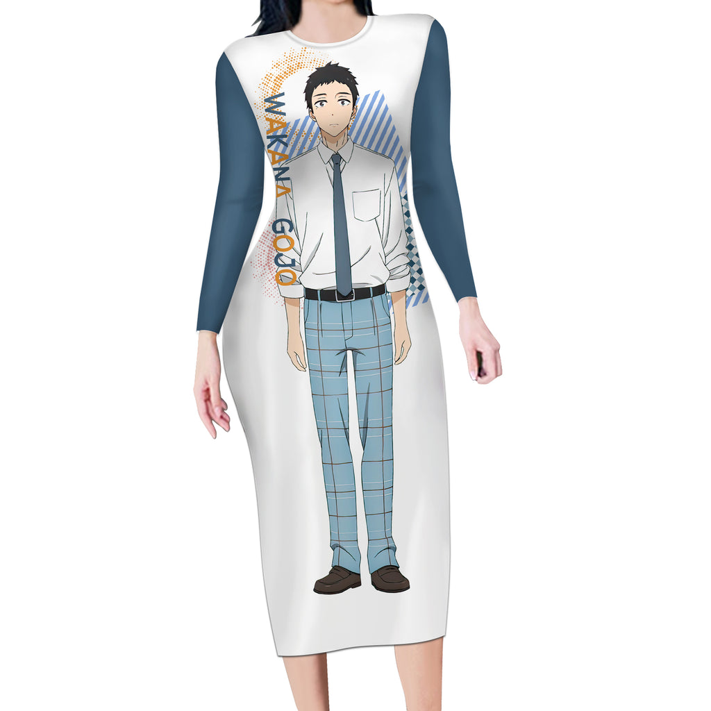 Wakana Gojo My Dress Up Darling Long Sleeve Bodycon Dress Anime Style