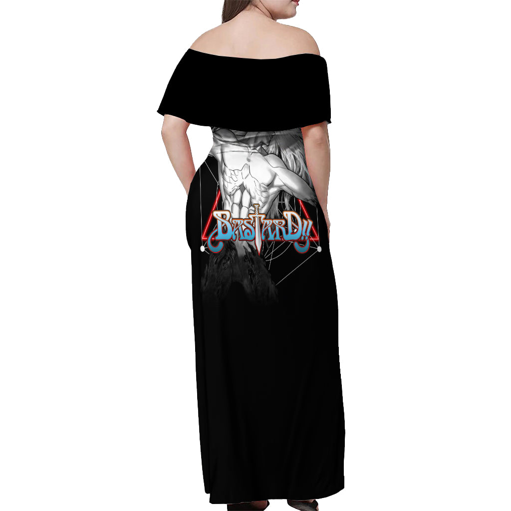Dark Schneider Basrard Off Shoulder Maxi Dress Anime Style