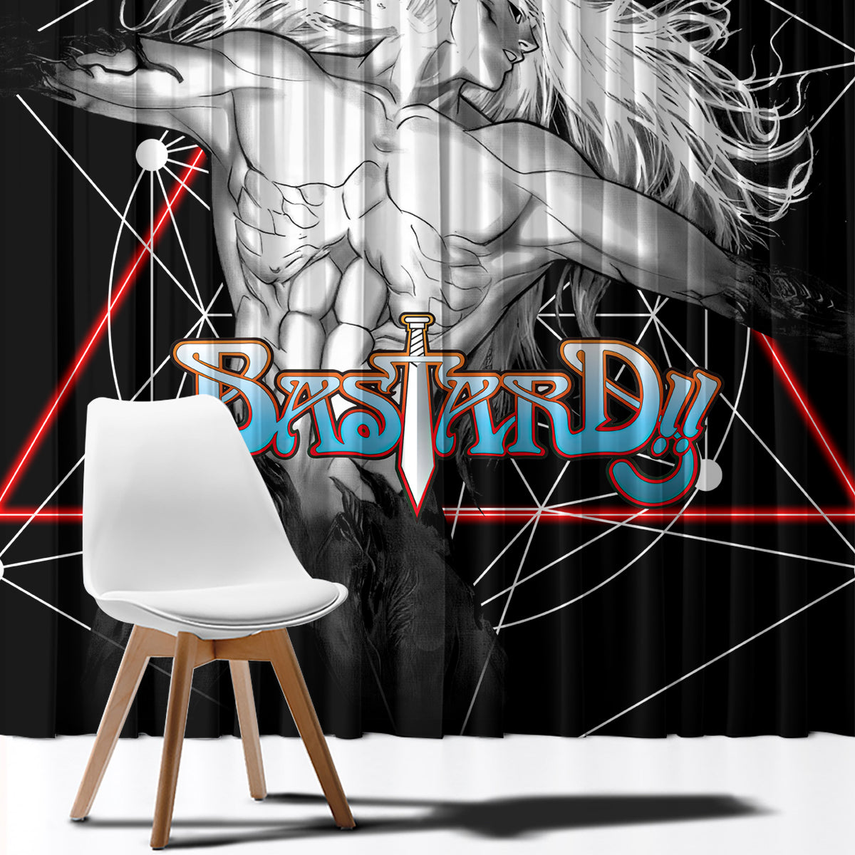 Dark Schneider Basrard Window Curtain Anime Style