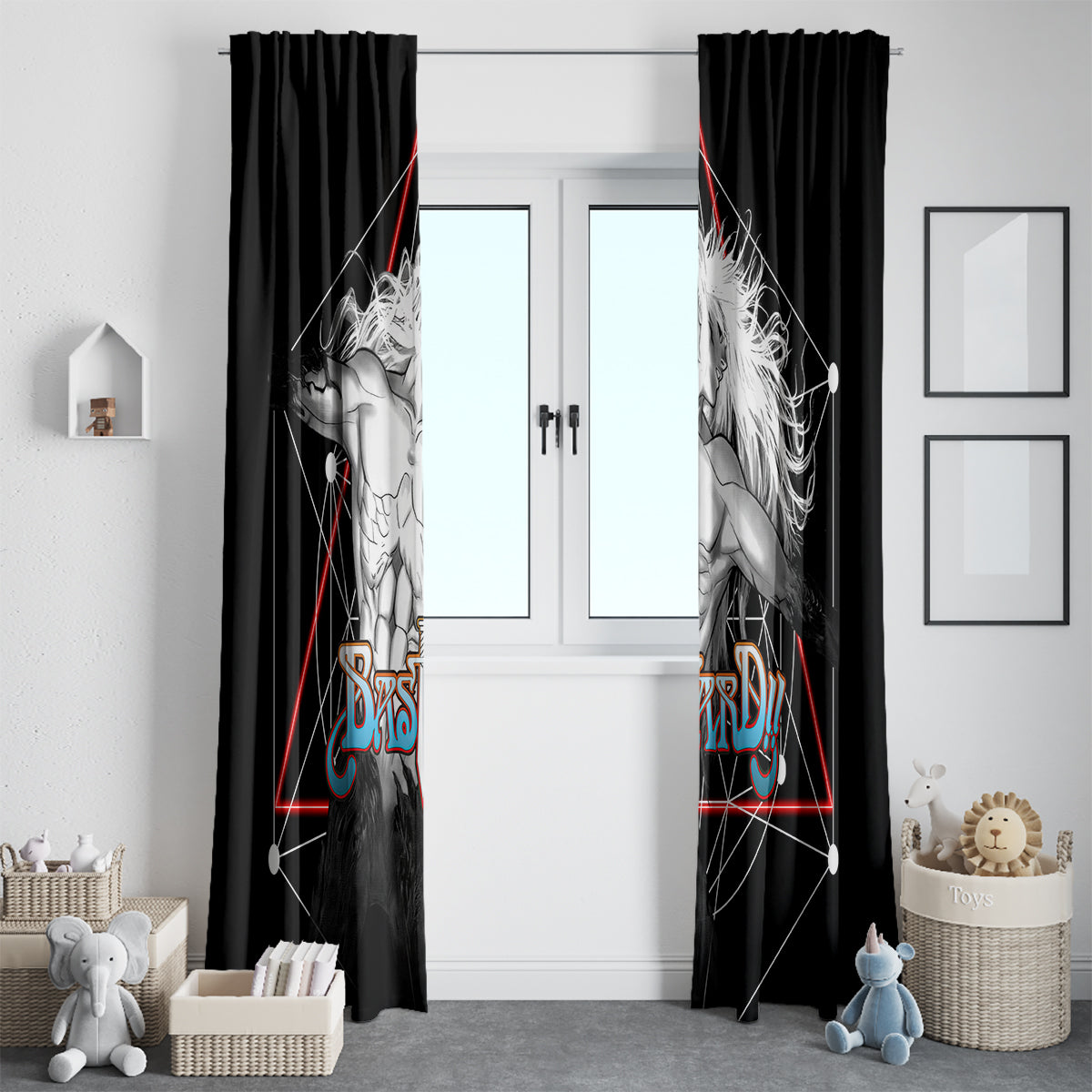 Dark Schneider Basrard Window Curtain Anime Style