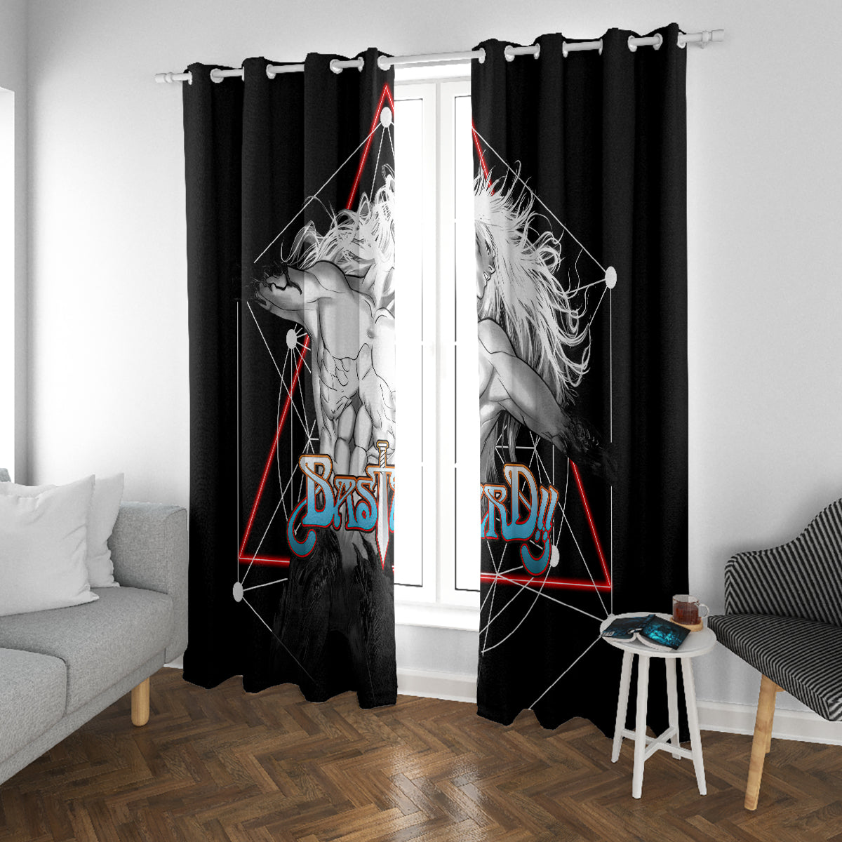Dark Schneider Basrard Window Curtain Anime Style