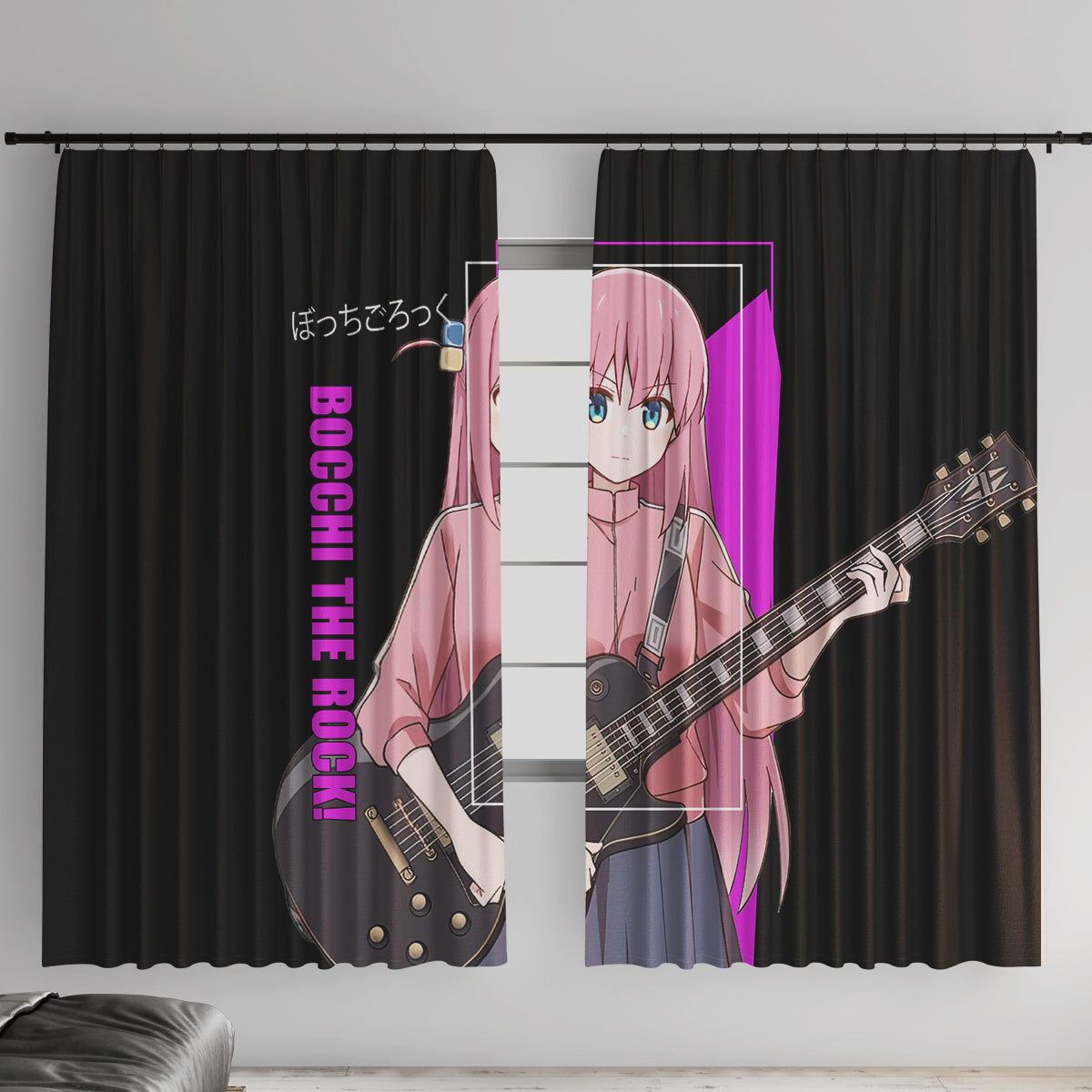 Hitori Gotoh Bochi The Rock! Window Curtain Anime Style