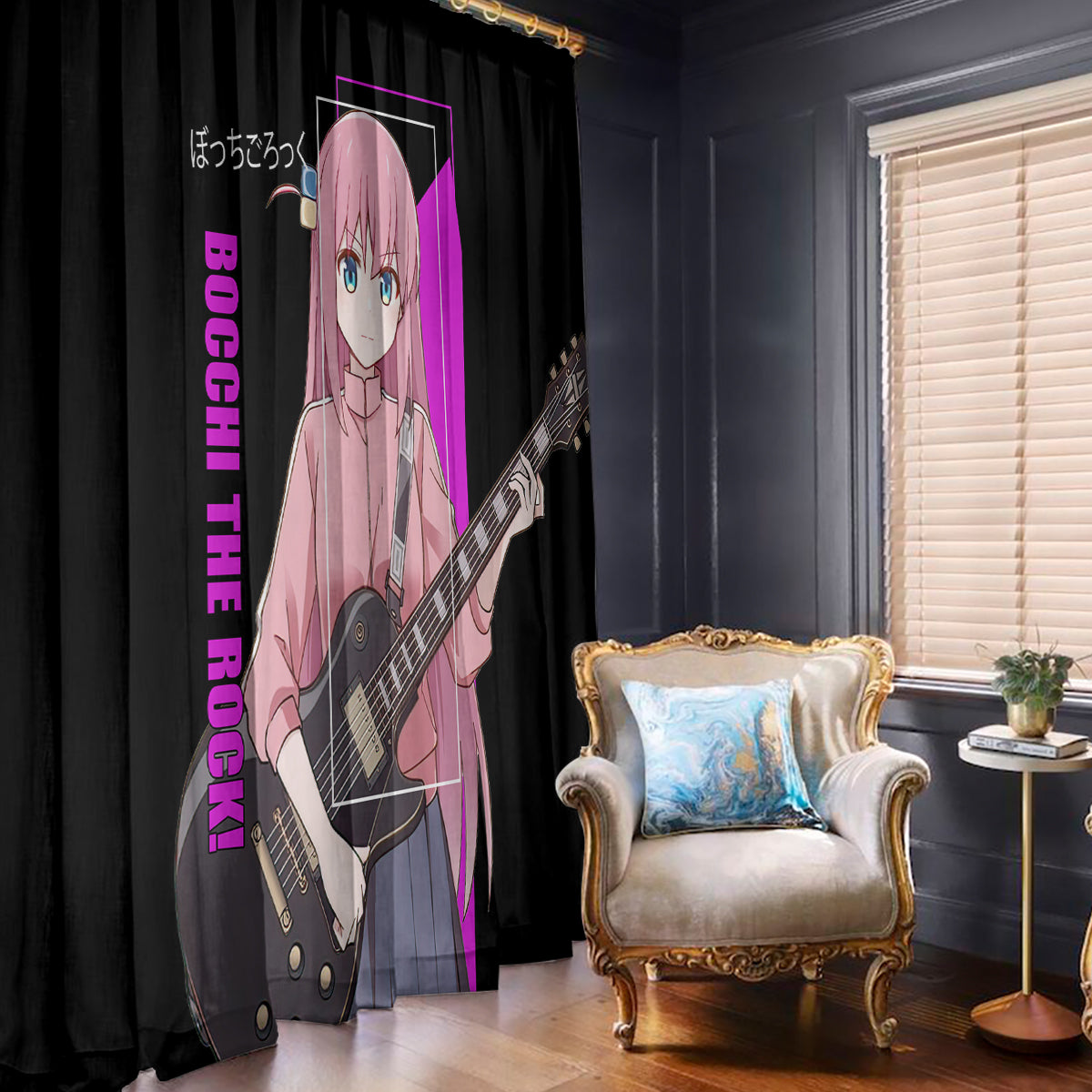 Hitori Gotoh Bochi The Rock! Window Curtain Anime Style