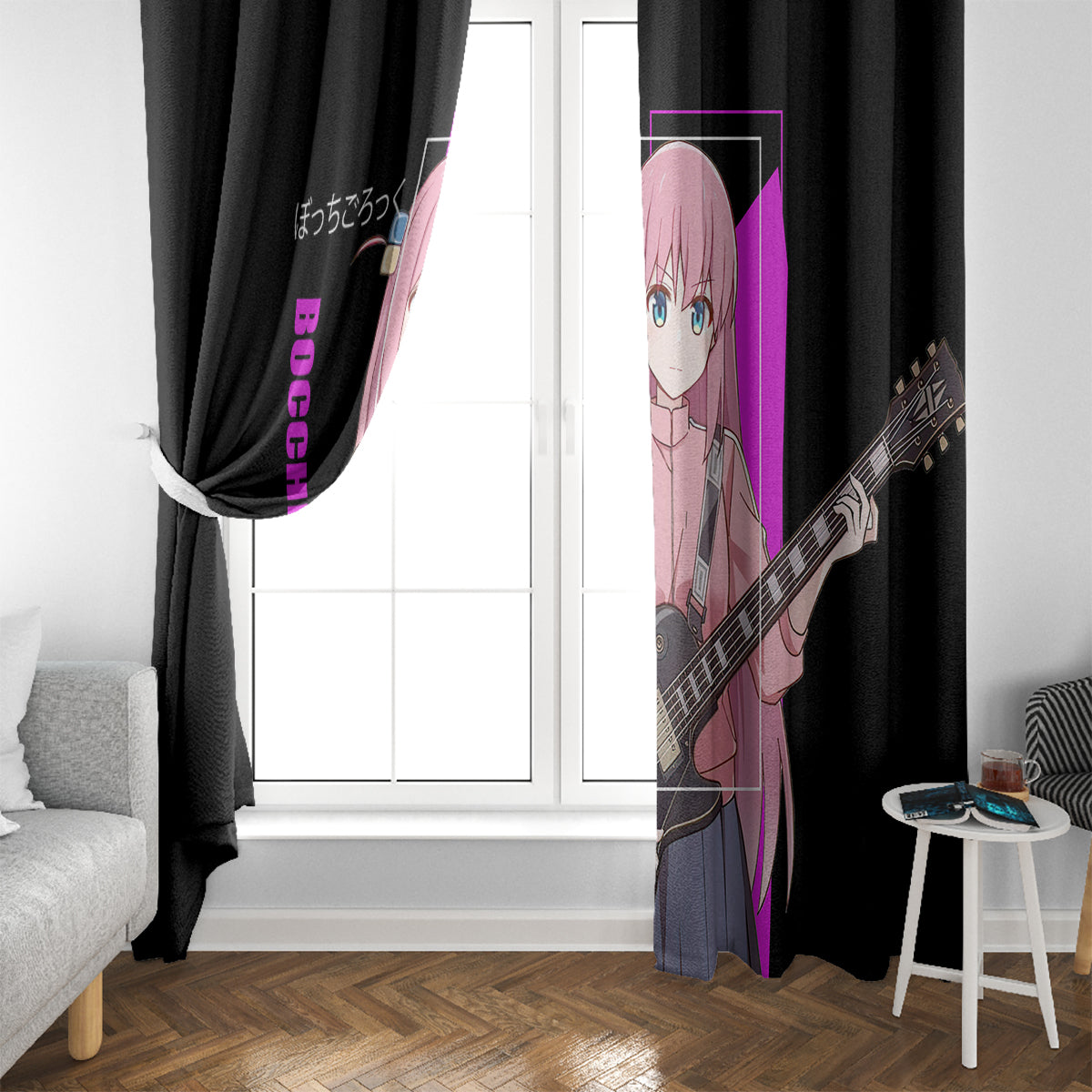 Hitori Gotoh Bochi The Rock! Window Curtain Anime Style