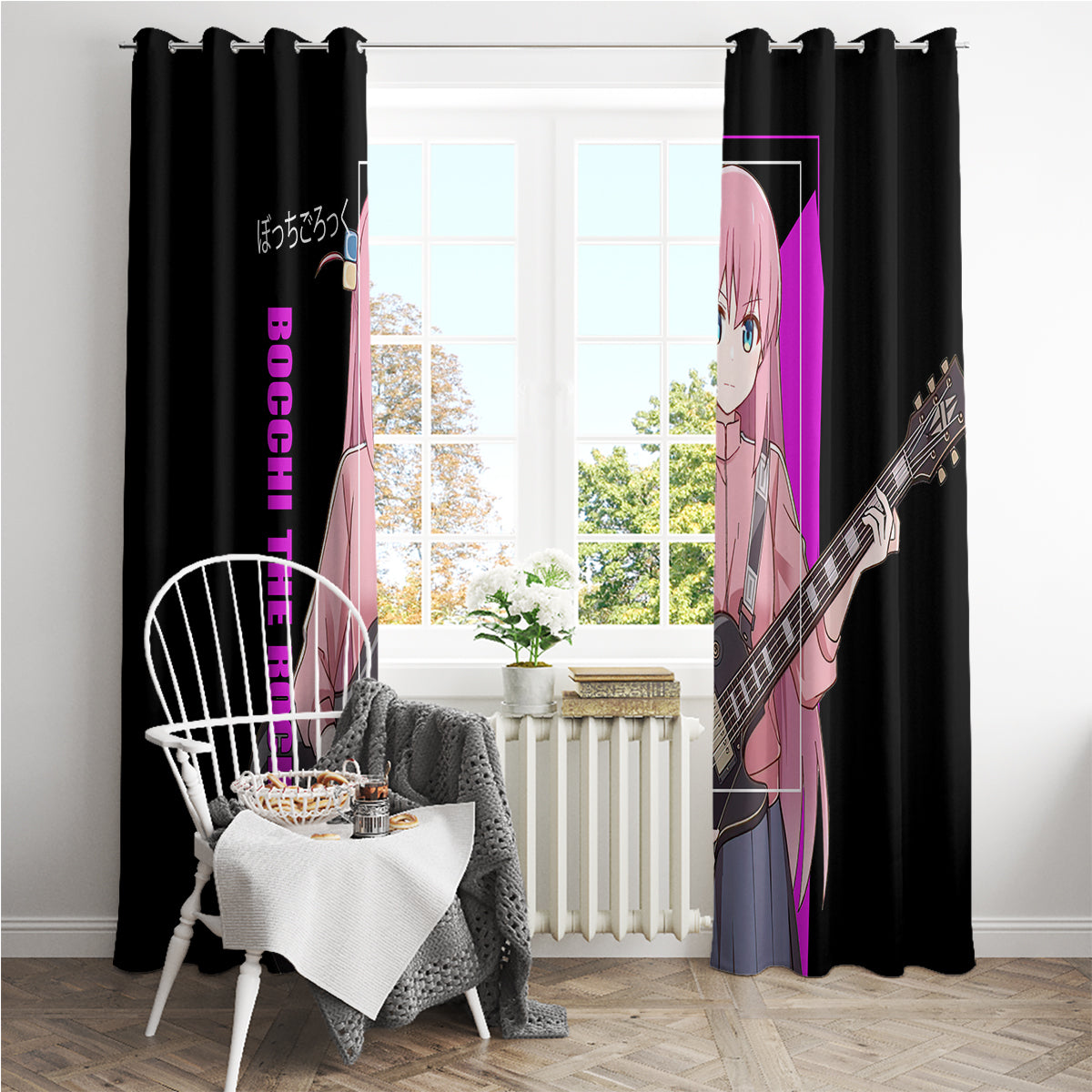 Hitori Gotoh Bochi The Rock! Window Curtain Anime Style