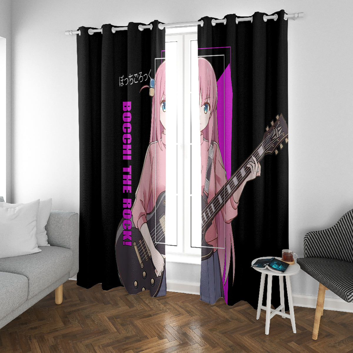 Hitori Gotoh Bochi The Rock! Window Curtain Anime Style