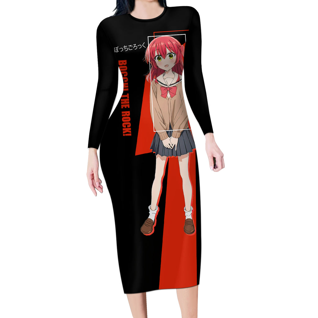 Ikuyo Kita Bochi The Rock! Long Sleeve Bodycon Dress Anime Style