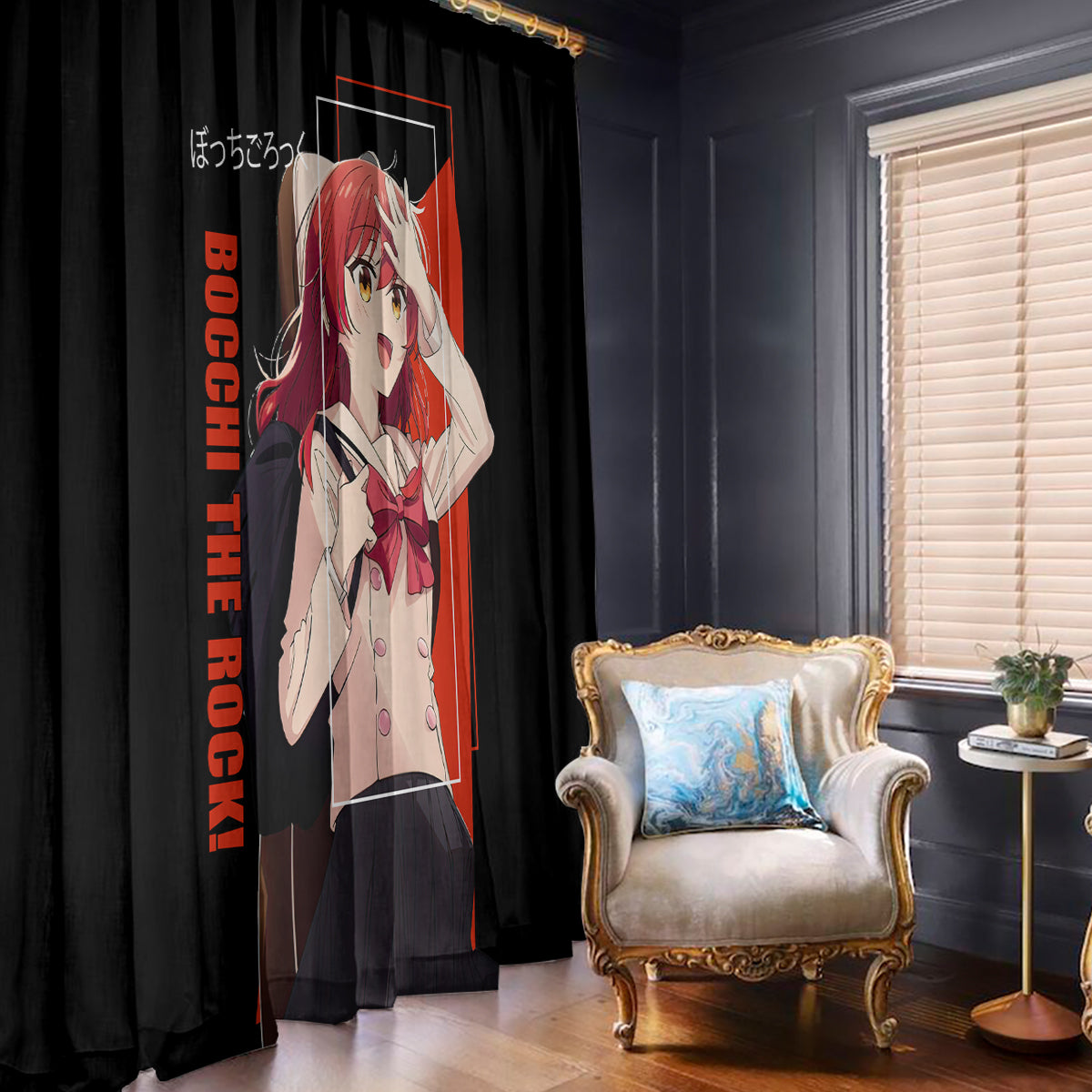 Ikuyo Kita Bochi The Rock! Window Curtain Anime Style