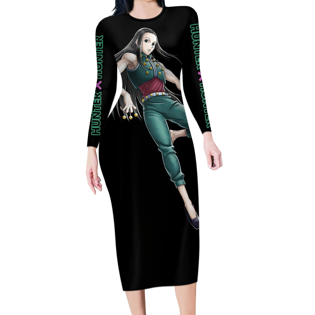 Illumi Zoldyck Hunter X Hunter Long Sleeve Bodycon Dress Anime Style