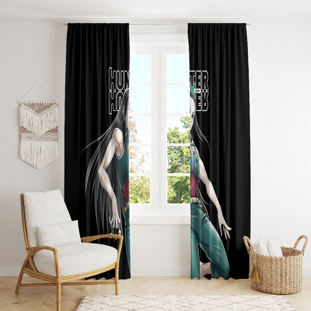 Illumi Zoldyck Hunter X Hunter Window Curtain Anime Style