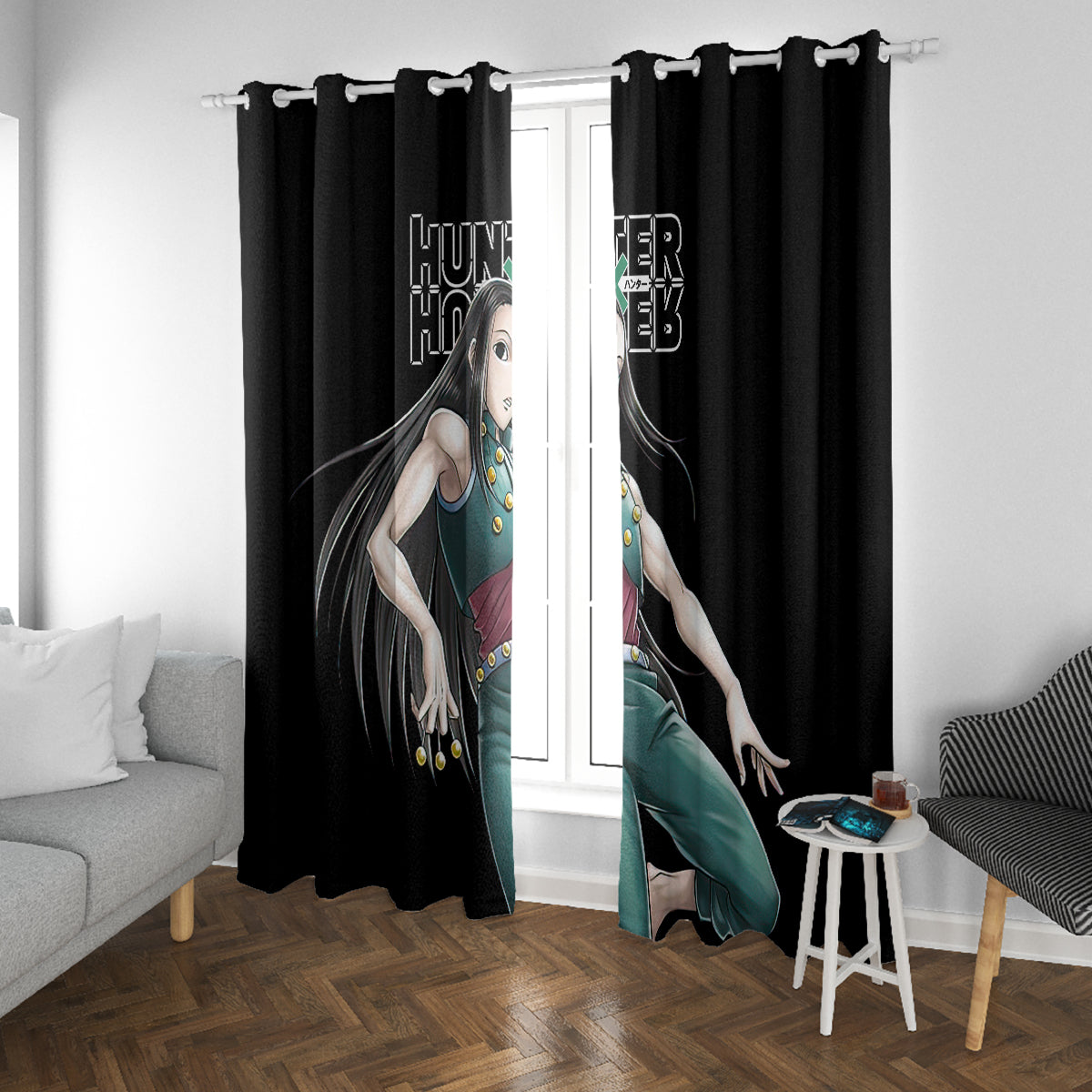 Illumi Zoldyck Hunter X Hunter Window Curtain Anime Style