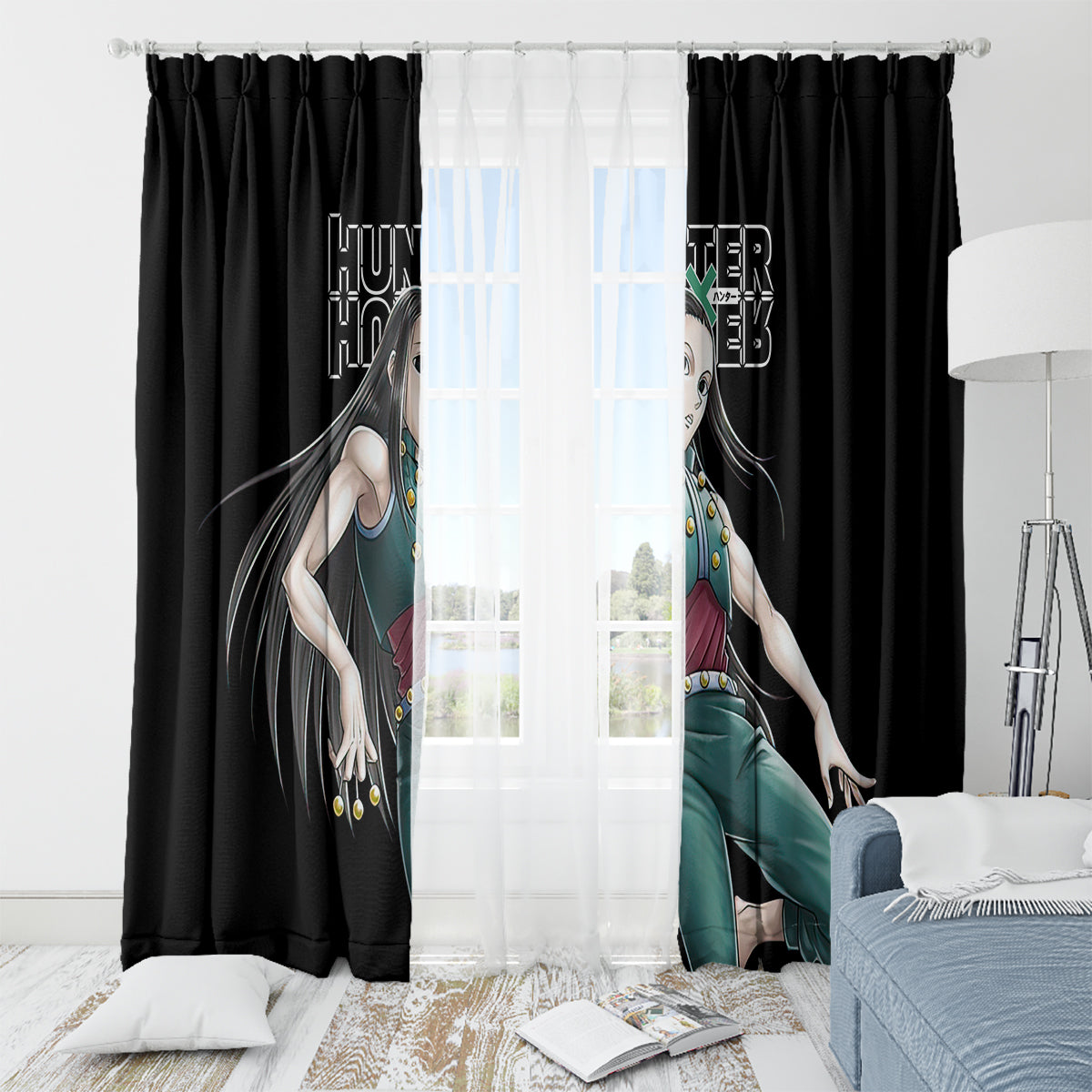 Illumi Zoldyck Hunter X Hunter Window Curtain Anime Style