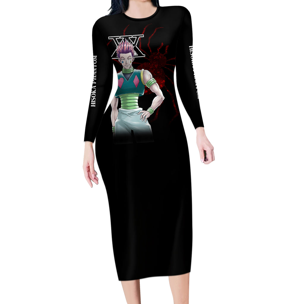 Hisoka Phantom Troupe Hunter X Hunter Long Sleeve Bodycon Dress Anime Style