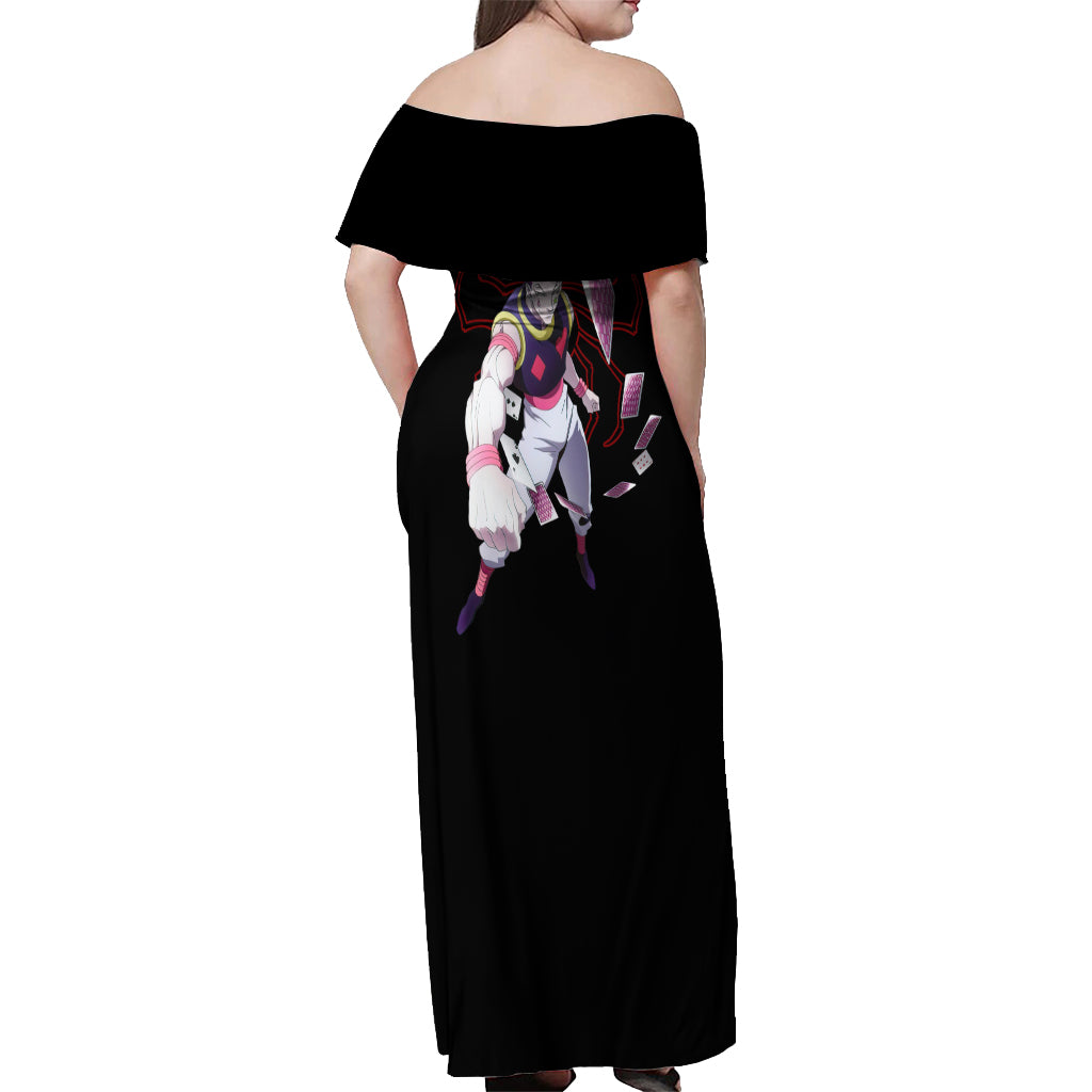 Hisoka Phantom Troupe Hunter X Hunter Off Shoulder Maxi Dress Anime Style
