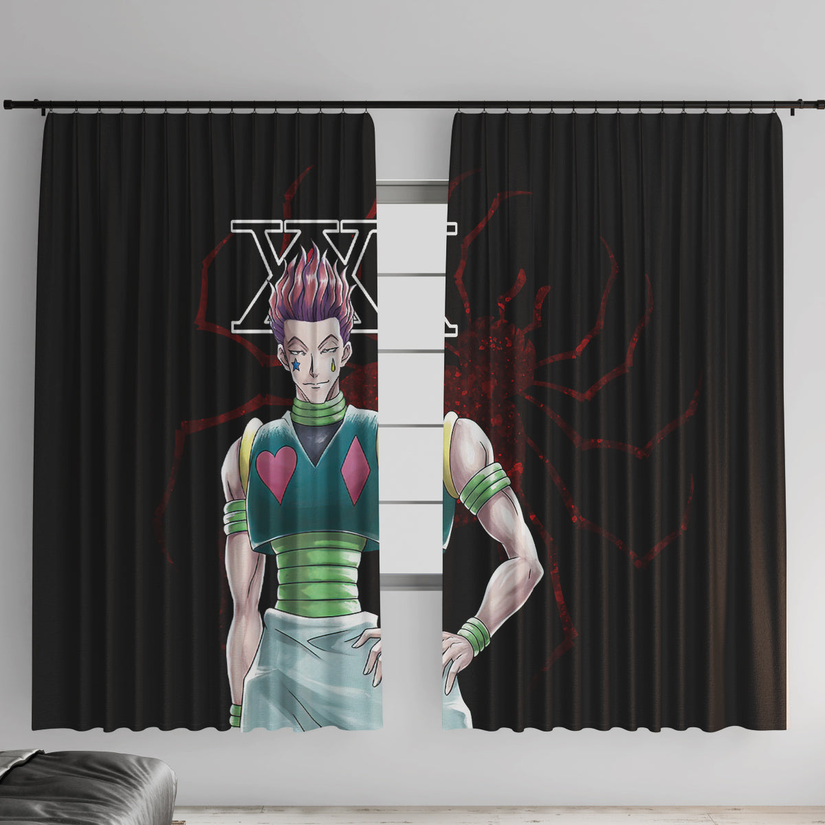 Hisoka Phantom Troupe Hunter X Hunter Window Curtain Anime Style