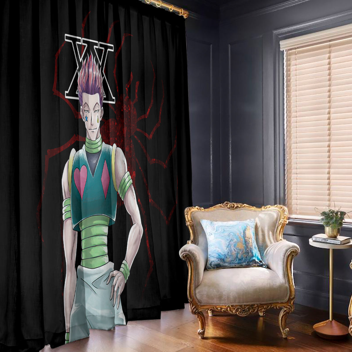 Hisoka Phantom Troupe Hunter X Hunter Window Curtain Anime Style