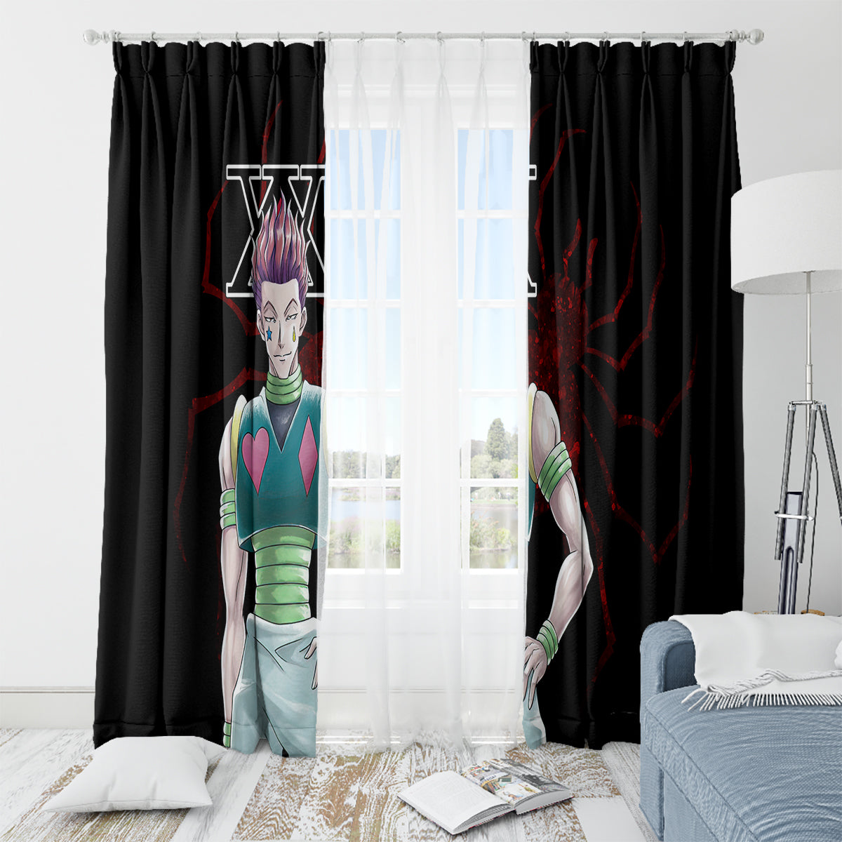 Hisoka Phantom Troupe Hunter X Hunter Window Curtain Anime Style