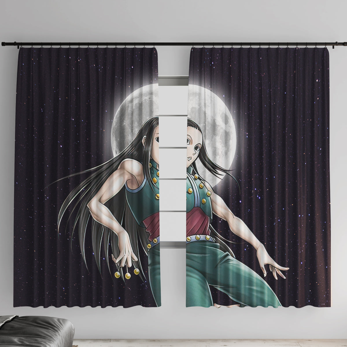 Illumi Zoldyck Phantom Troupe Hunter X Hunter Window Curtain Anime Style