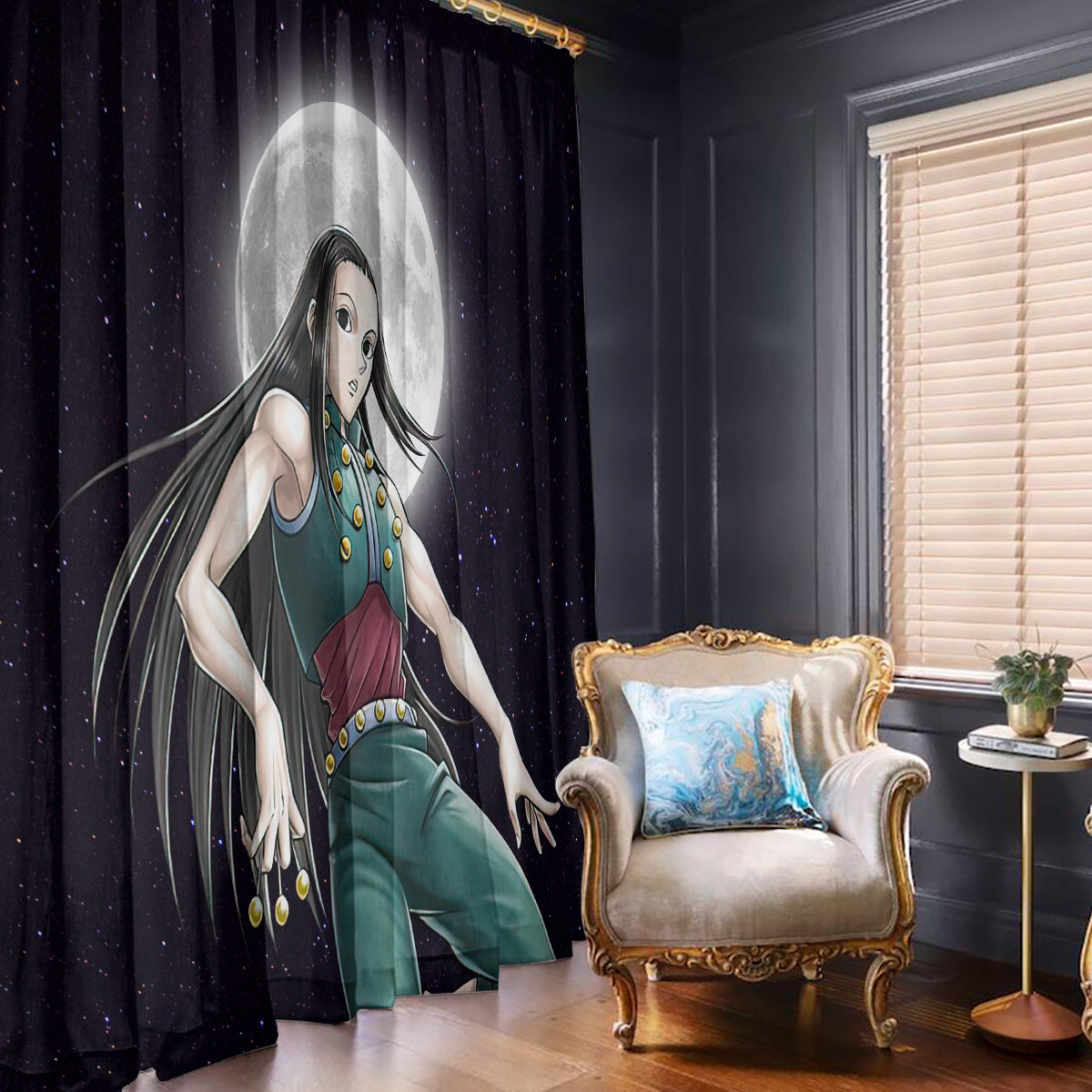 Illumi Zoldyck Phantom Troupe Hunter X Hunter Window Curtain Anime Style