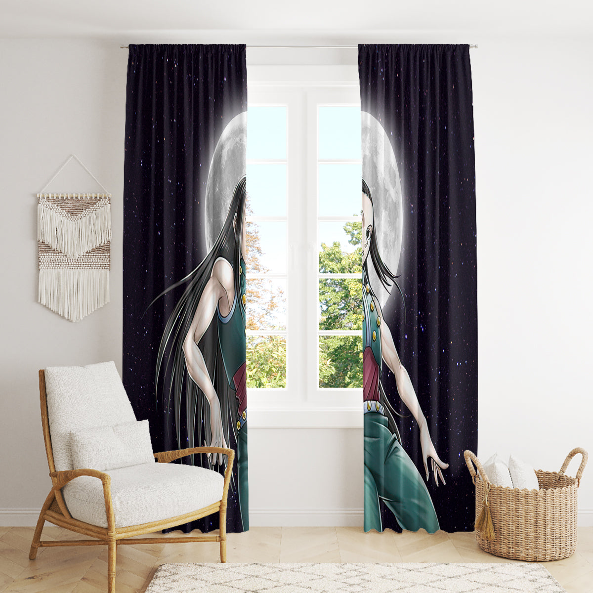 Illumi Zoldyck Phantom Troupe Hunter X Hunter Window Curtain Anime Style