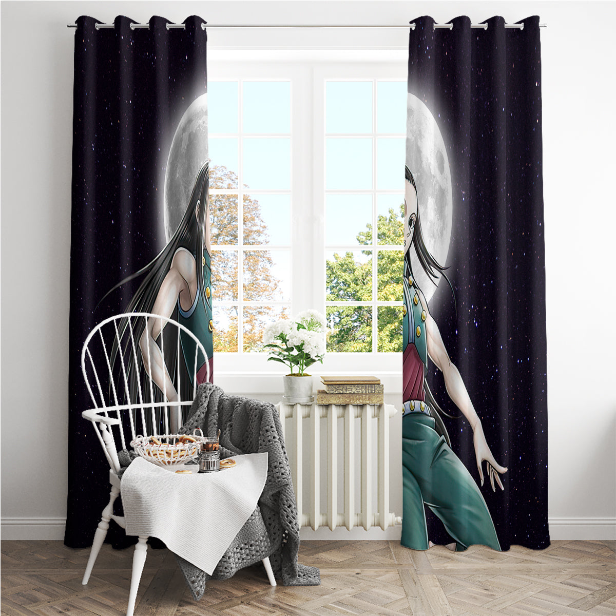 Illumi Zoldyck Phantom Troupe Hunter X Hunter Window Curtain Anime Style