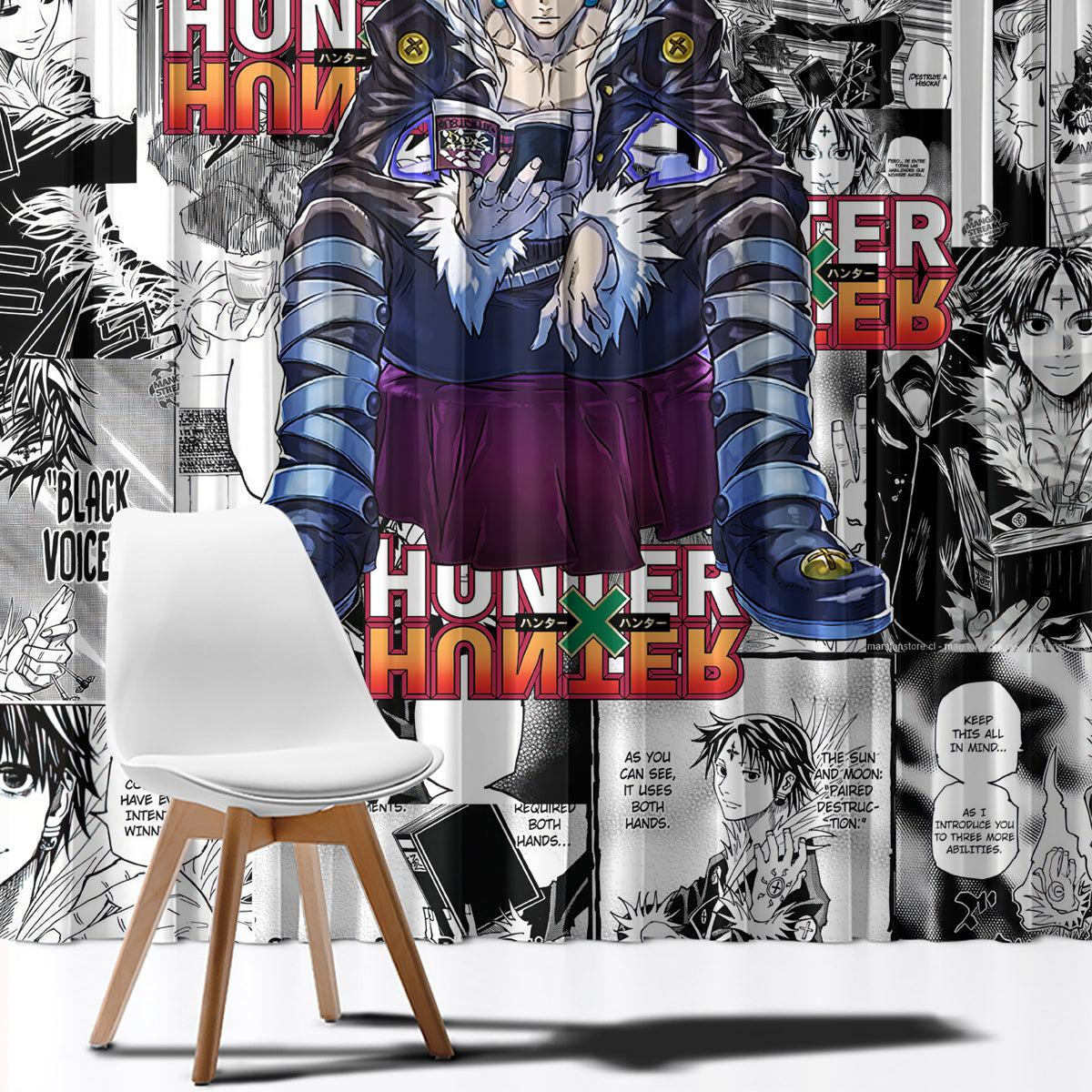Chrollo Lucilfer Hunter X Hunter Window Curtain Manga Mix Anime Style