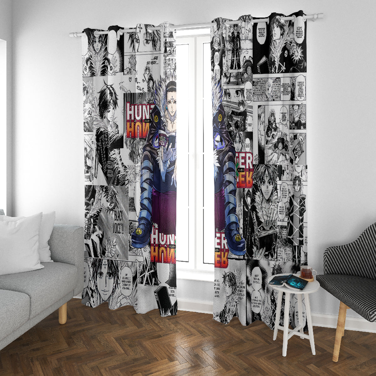 Chrollo Lucilfer Hunter X Hunter Window Curtain Manga Mix Anime Style