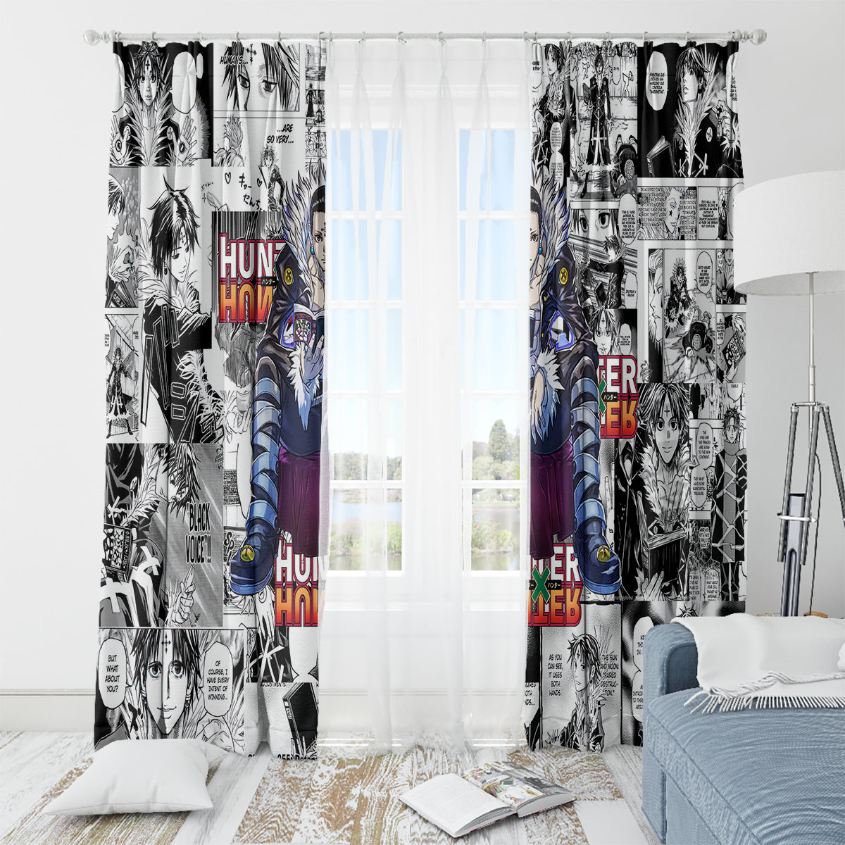 Chrollo Lucilfer Hunter X Hunter Window Curtain Manga Mix Anime Style