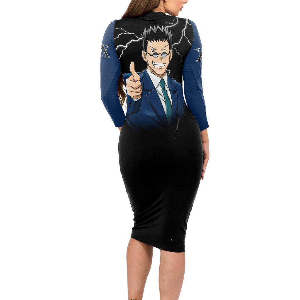 Leorio Hunter X Hunter Long Sleeve Bodycon Dress Anime Style