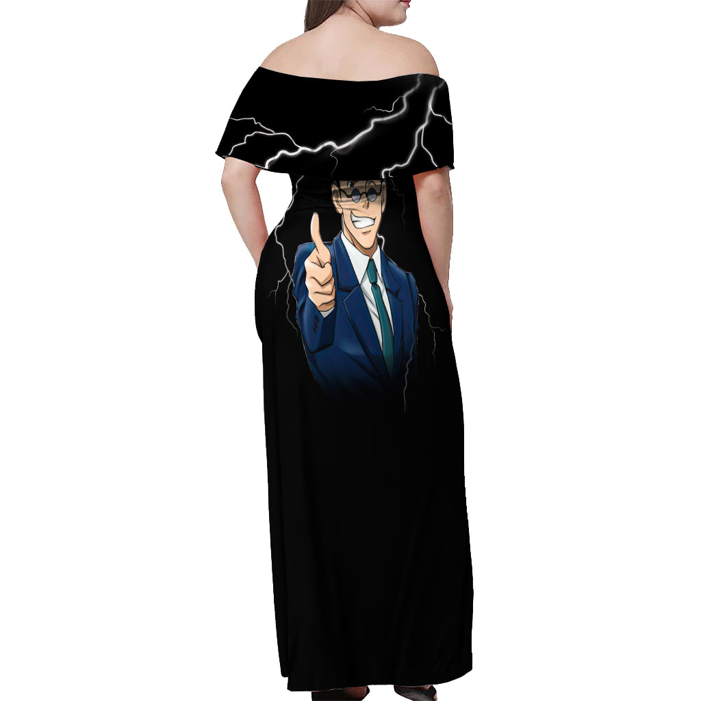 Leorio Hunter X Hunter Off Shoulder Maxi Dress Anime Style