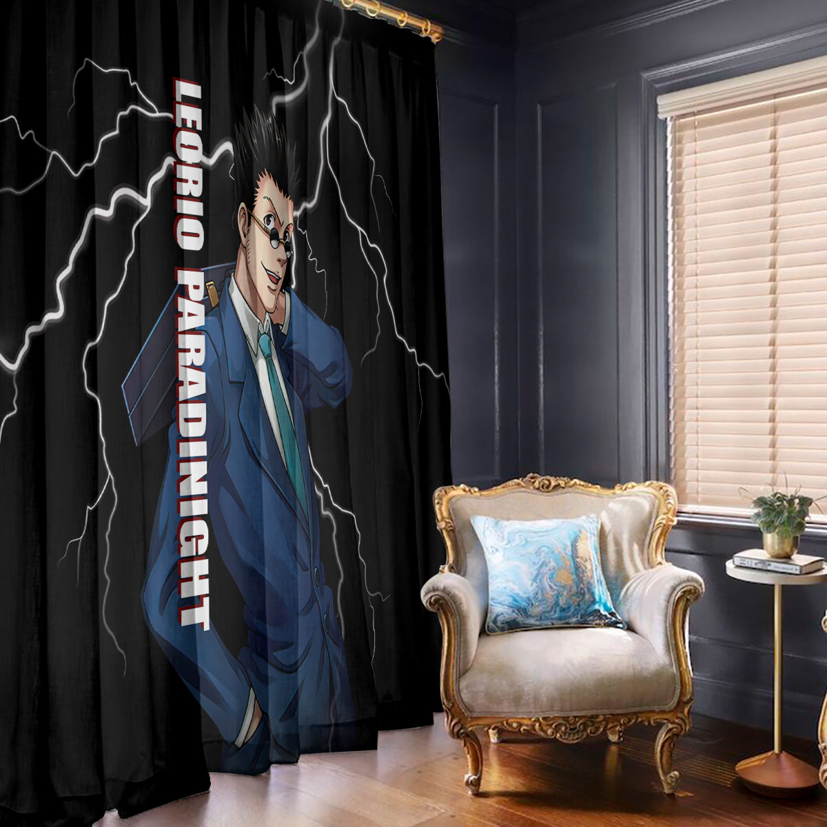 Leorio Hunter X Hunter Window Curtain Anime Style