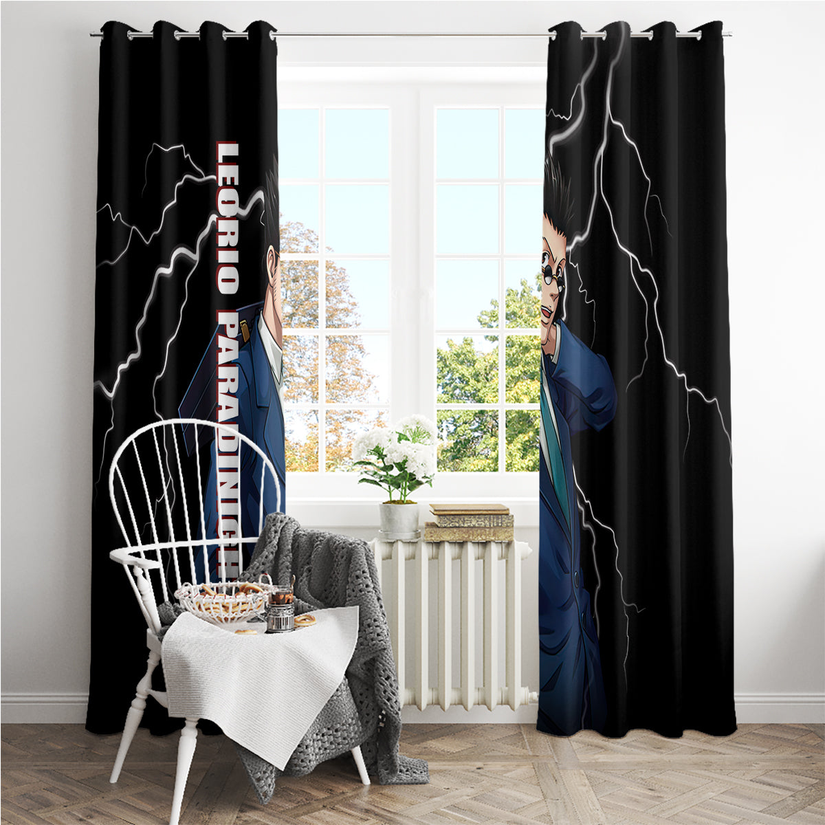 Leorio Hunter X Hunter Window Curtain Anime Style