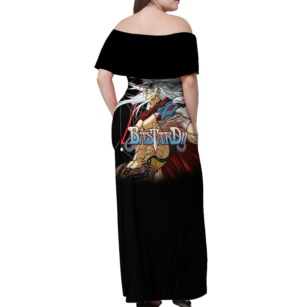 Dark Schneider Basrard Off Shoulder Maxi Dress Anime Style