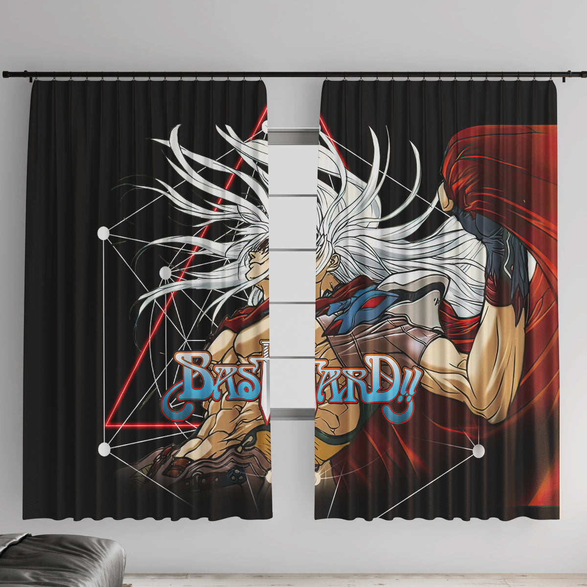 Dark Schneider Basrard Window Curtain Anime Style