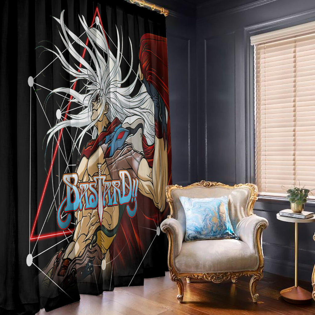 Dark Schneider Basrard Window Curtain Anime Style