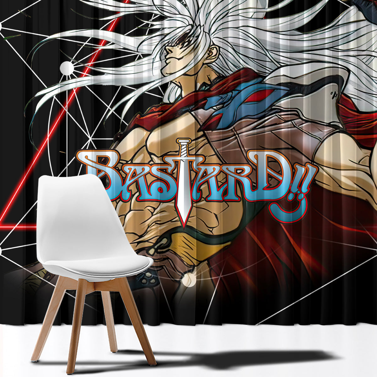 Dark Schneider Basrard Window Curtain Anime Style