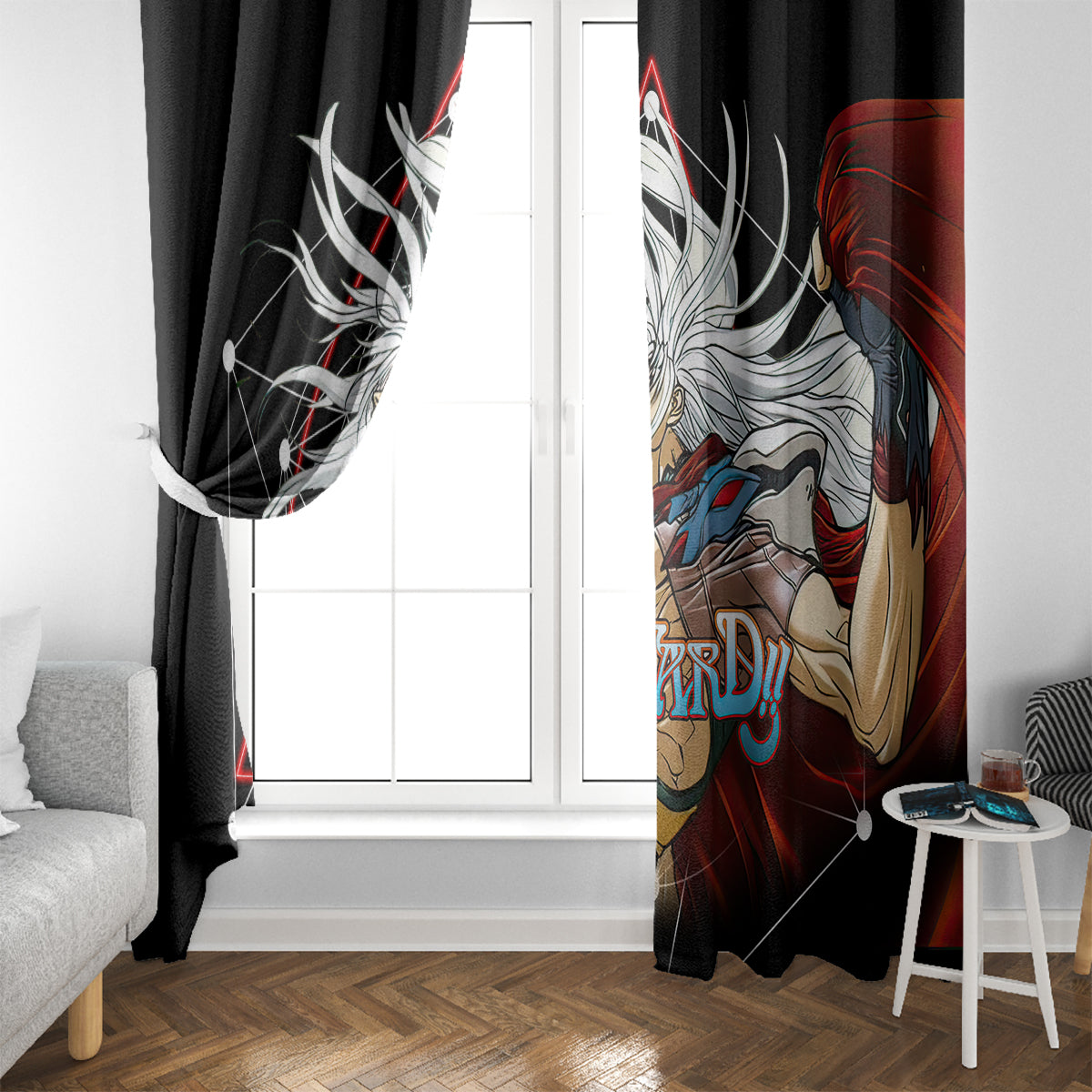 Dark Schneider Basrard Window Curtain Anime Style