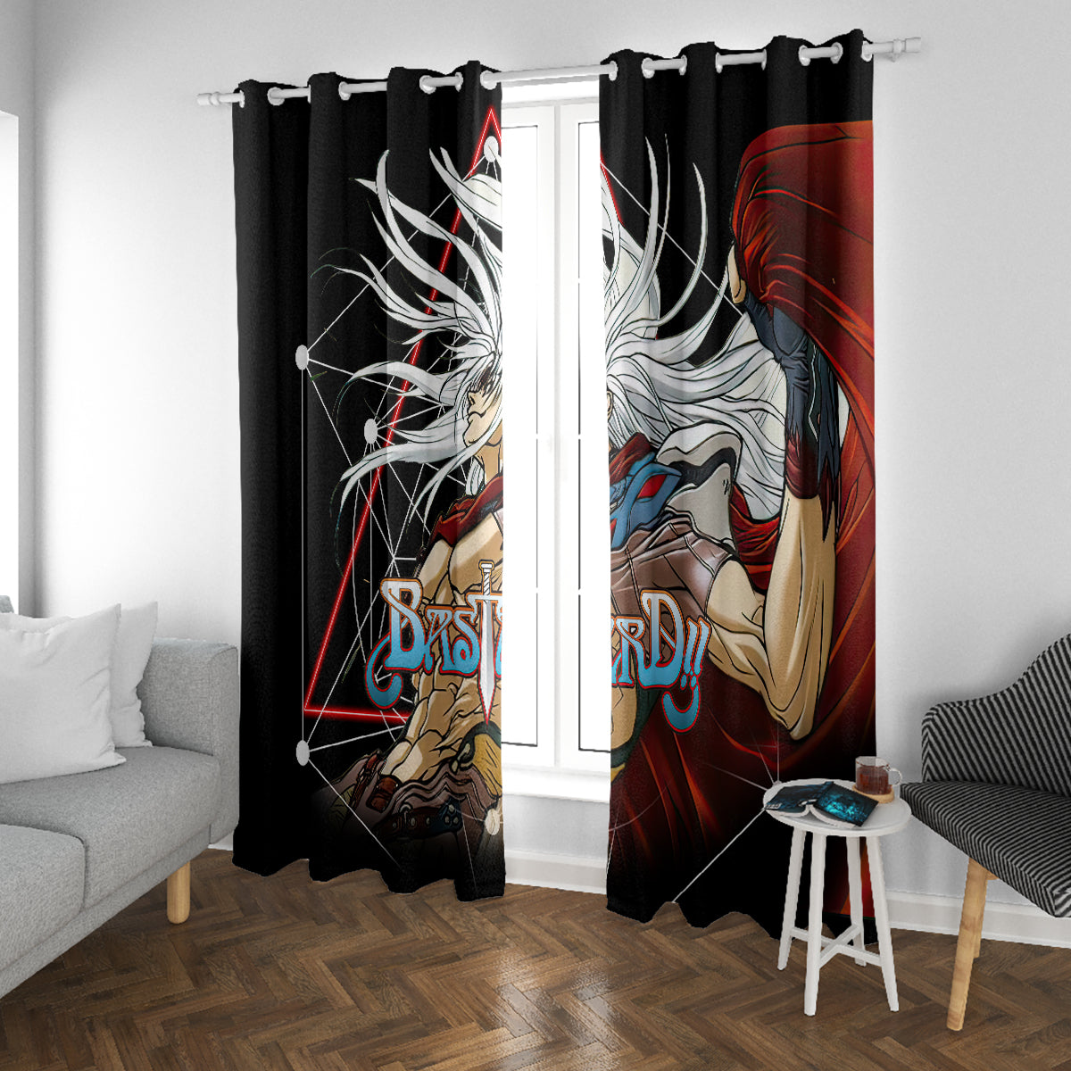 Dark Schneider Basrard Window Curtain Anime Style